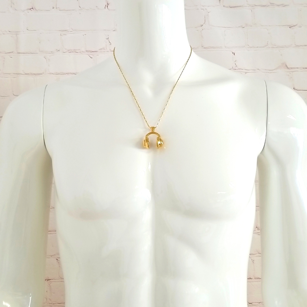Mens Headphone Necklace 2 SECRET compartments